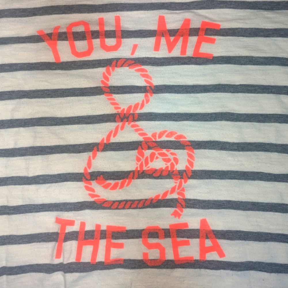 Old Navy Blue/White Nautical Shirt - "You, Me & The Sea"
